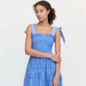 Hill House Blue Ribbon Lace Nap Dress Size Small